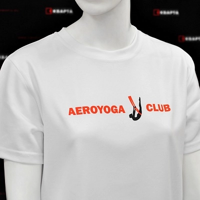 Брендированные футболки для "AEROYOGA CLUB"