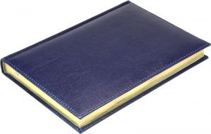 Ежедневник недатированный А5 Premium синий, золотой обрез