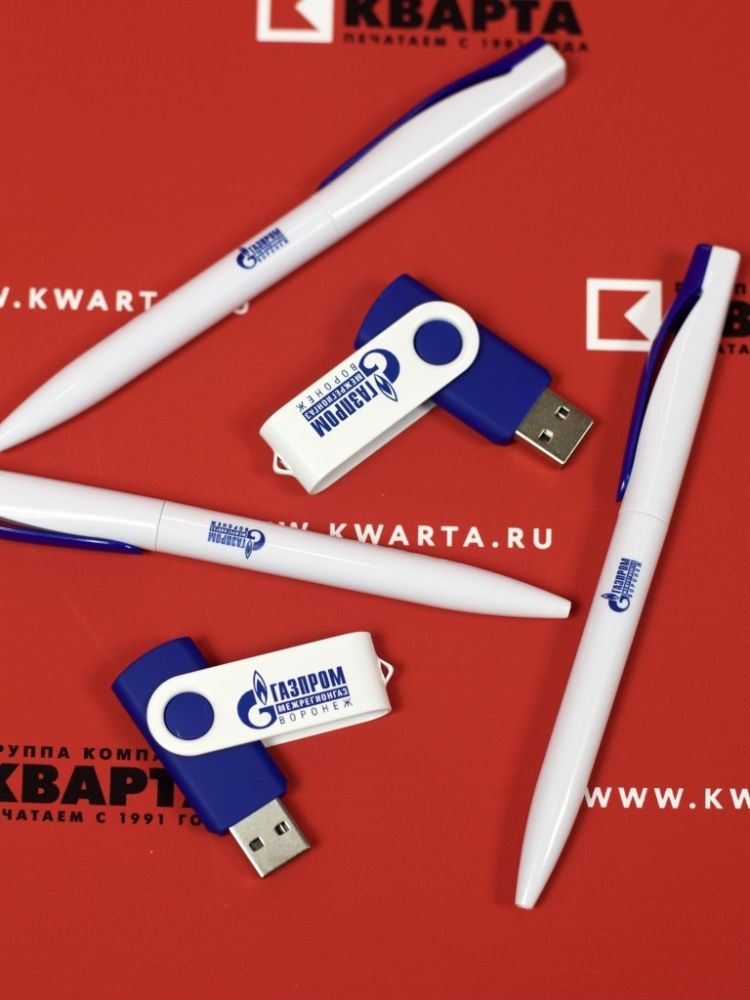 Пластиковые ручки Pin и флешки Twist с УФ-печатью изображения