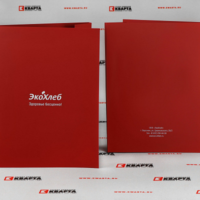 Папки из дизайнерского картона для "ЭКОХЛЕБ"