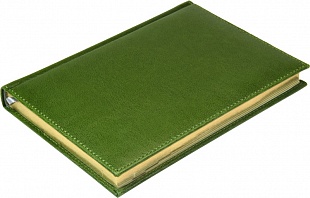Ежедневник недатированный А5 Premium зеленый, золотой обрез