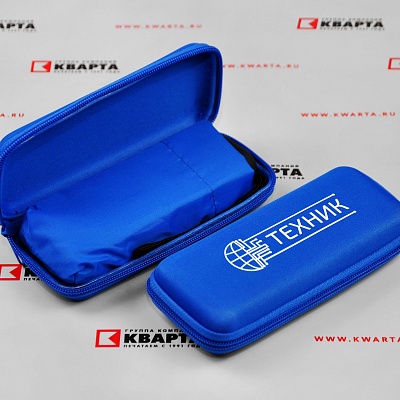 Зонт складной с печатью логотипа на футляре для "ТЕХНИК"