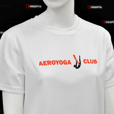 Брендированные футболки для "AEROYOGA CLUB"