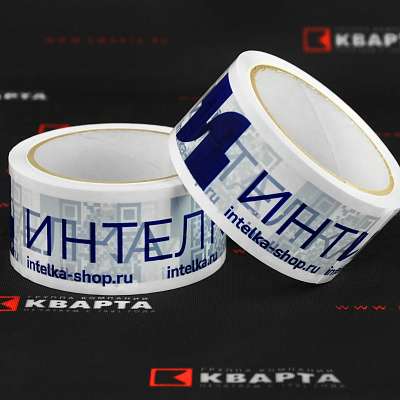 Фирменный скотч с логотипом для "ИНТЕЛКА"