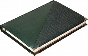 Ежедневник недатированный А5, Sevilia, зеленый, комбинированный угол, уголки
