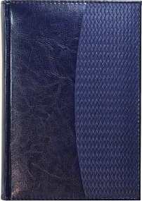 Ежедневник недатированный А5, Rich, синий темный, комбинированный
