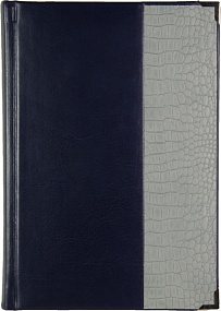 Ежедневник недатированный А5, Sevilia, синий темный, комбинированный, уголки