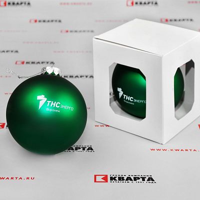 Ёлочные шары с логотипом для "ТНС"