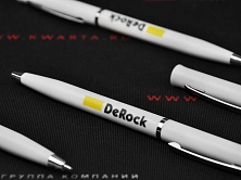 Ручки с УФ-печатью логотипа для "DeRock"