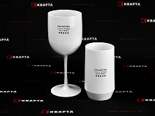  Бокал и стакан с тампопечатью для "GALAKTUKA"