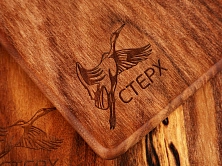 Разделочные доски с лазерной гравировкой логотипа для "СТЕРХ"