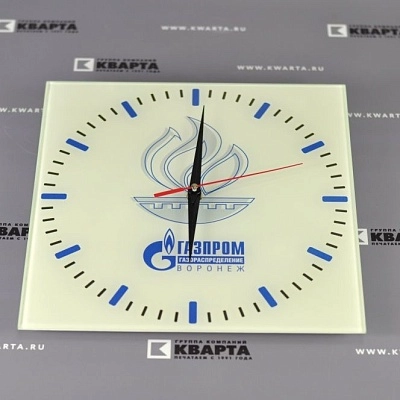 Нанесение логотипа «Газпром» на часы