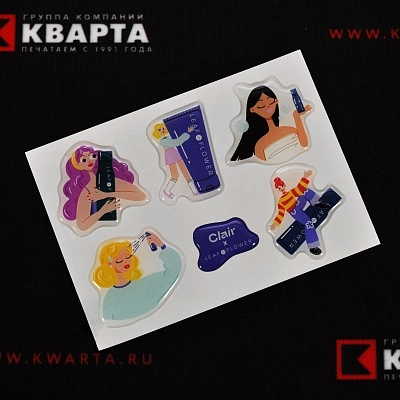Стикерпаки с заливкой полимерной смолой для "CLAIR"